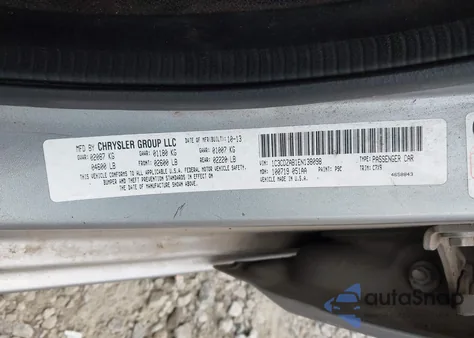 2014 Dodge Avenger Se из США, поврежденный, VIN 1C3CDZAB1EN138098